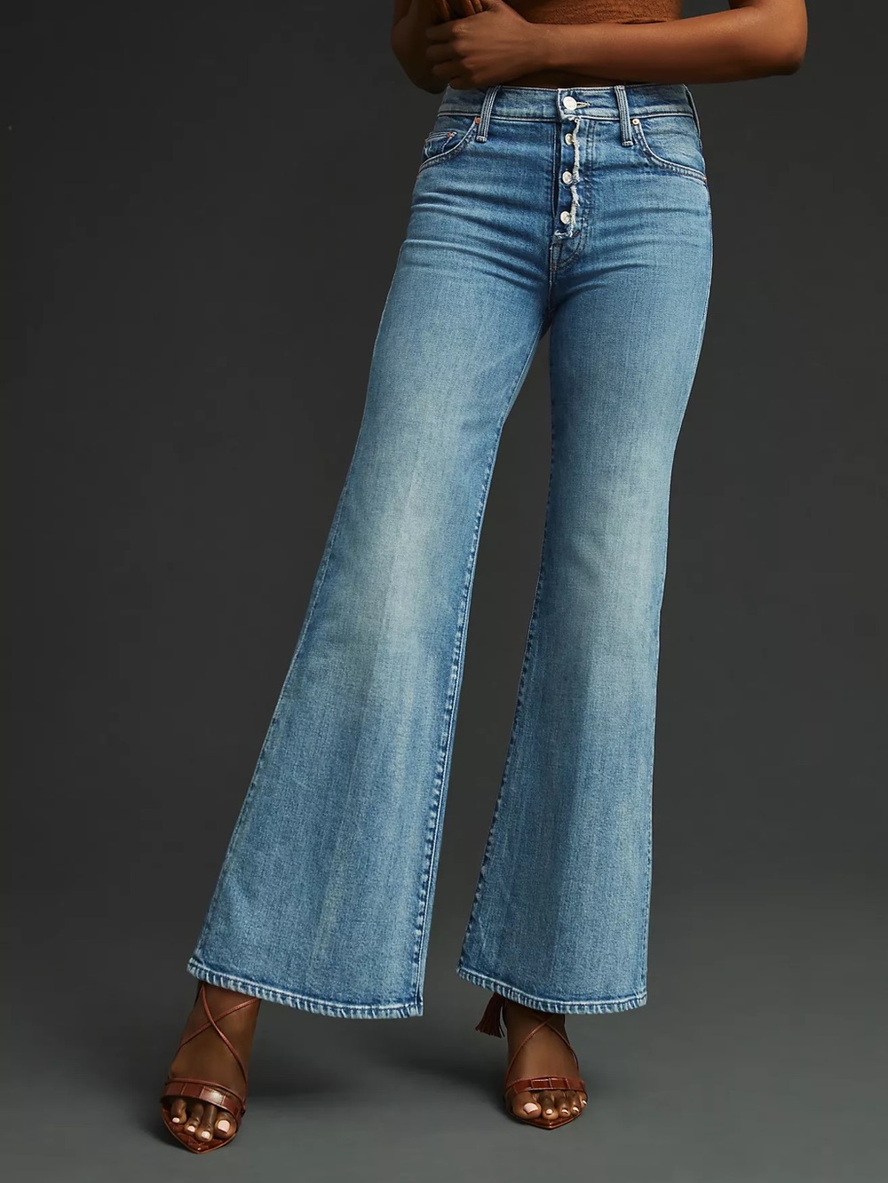MOTHER The Fly Cut Tomcat Roller High Rise Wide Leg Jeans Size 25
